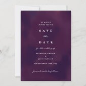 Tiefe Lila Save the Date Einladung (Vorderseite)