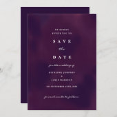 Tiefe Lila Save the Date Einladung (Vorne/Hinten)