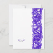 Tiefe Lila Save the Date Hochzeitskarte (Rückseite)