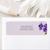 Tiefe Lila Violets geben das Adressetikett zurück (Insitu)