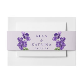 Tiefe Lila Violetten Einladung Bauchband Einladungsbanderole