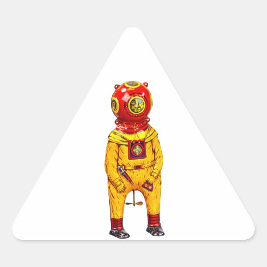 TIEFE MEERESTAUCHERSTECKER DREIECKIGER AUFKLEBER (Vorderseite)