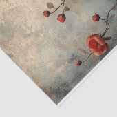 Tiefe Peach-Blume auf einem Not leidenden Hintergr Seidenpapier (Ausschnitt)