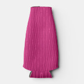 Tiefe rosa geometrische Wiederholung Flaschenkühler (Vorderseite)