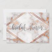 Tiefe Rose Gold/Kupfer-Marmorkalligraphie Einladung (Vorderseite)