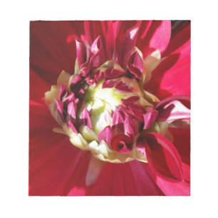 tiefe rote Blüte Notizblock