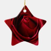 tiefe rote Rose Keramik Ornament (Vorne)