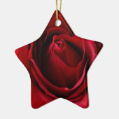 tiefe rote Rose Keramik Ornament (Links)