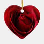 tiefe rote Rose Keramik Ornament (Vorne)
