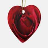 tiefe rote Rose Keramik Ornament (Links)