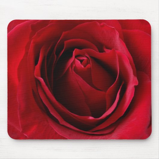 tiefe rote Rose Mousepad (Vorne)