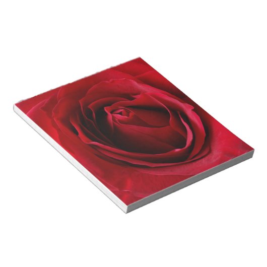 tiefe rote Rose Notizblock (angewinkelt)