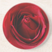 tiefe rote Rose Sandstein Untersetzer (Vorne)