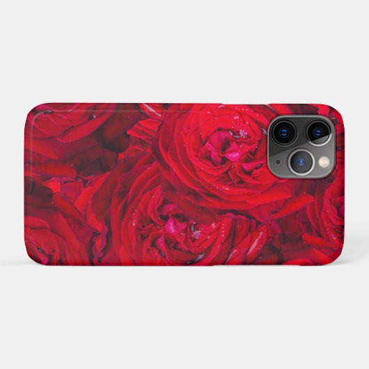 Tiefe rote Rosen Case-Mate iPhone Hülle (Rückseite (Horizontal))