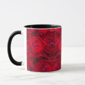 Tiefe rote Rosen Tasse (Links)