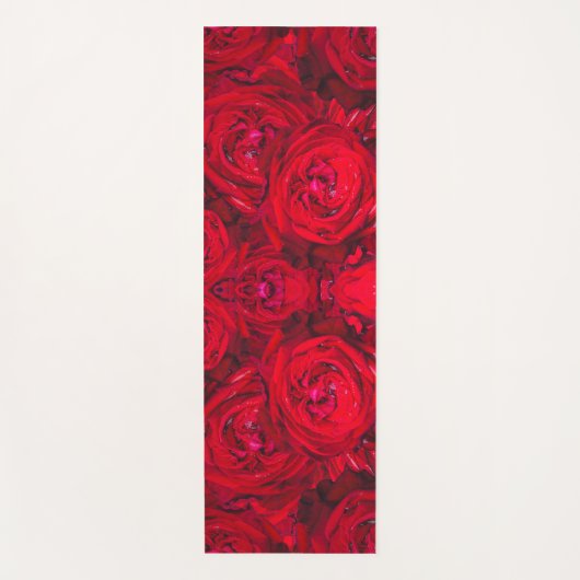 Tiefe rote Rosen Yogamatte (Vorderseite)