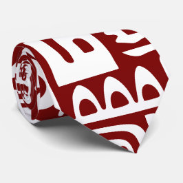 tiefe rote und weiße Doodles mit 7 Krawatte