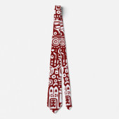 tiefe rote und weiße Doodles mit 7 Krawatte (Vorderseite)