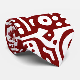 tiefe rote und weiße Doodles mit 7 Krawatte