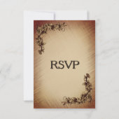 Tiefe rustikale Blume UAWG mit Auswahl an Entree RSVP Karte (Rückseite)