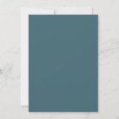 Tiefe Teal-Lavendel-Hochzeit Einladung (Rückseite)