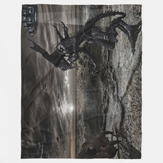 TIEFE WELTRAUMDEMONE FLEECEDECKE (Vorderseite)