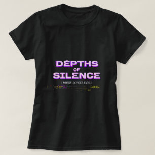 Tiefen der Stille   Lila Glitch-Ästhetik-Shirt T-Shirt