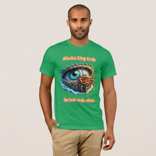 Tiefen der Täuschung Eine Krabbe liegt innerhalb e T-Shirt (Vorne ganz)