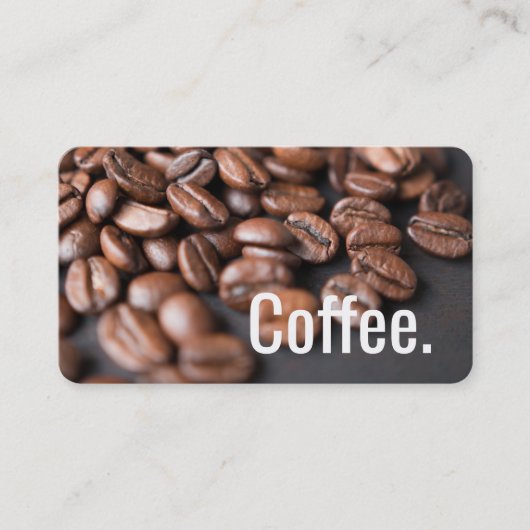 Tiefen-Kaffeebohnen einfache Oswald Lochkarte Treuekarte (Vorderseite)