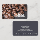 Tiefen-Kaffeebohnen einfache Oswald Lochkarte Treuekarte (Vorne/Hinten)