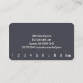 Tiefen-Kaffeebohnen einfache Oswald Lochkarte Treuekarte (Rückseite)