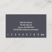 Tiefen-Kaffeebohnen einfache Oswald Lochkarte Treuekarte (Rückseite)