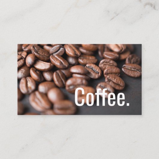 Tiefen-Kaffeebohnen einfache Oswald Lochkarte Treuekarte (Vorderseite)