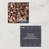 Tiefen-Kaffeebohnen einfache Oswald Lochkarte Treuekarte (Vorne/Hinten)