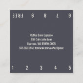 Tiefen-Kaffeebohnen einfache Oswald Lochkarte Treuekarte (Rückseite)