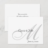 Tiefenmonogramme Einladung (Vorne/Hinten)