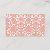 Tiefenpfirsiche; Vintage Kopfwand Visitenkarte (Rückseite)