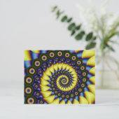 Tiefenwahrnehmung Cooles Abstraktes Fraktal Postkarte (Stehend Vorderseite)