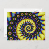 Tiefenwahrnehmung Cooles Abstraktes Fraktal Postkarte (Vorne/Hinten)