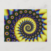 Tiefenwahrnehmung Cooles Abstraktes Fraktal Postkarte (Vorderseite)
