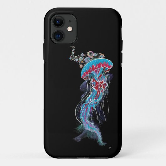 Tiefer Abstieg Fluorescent Jellyfish Case-Mate iPhone Hülle (Rückseite)