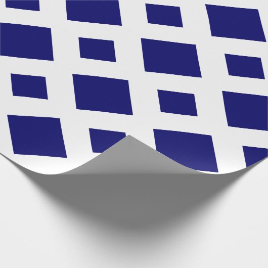 Tiefer blauer Diamant, mutige weiße Grenze Geschenkpapier (Ecke)