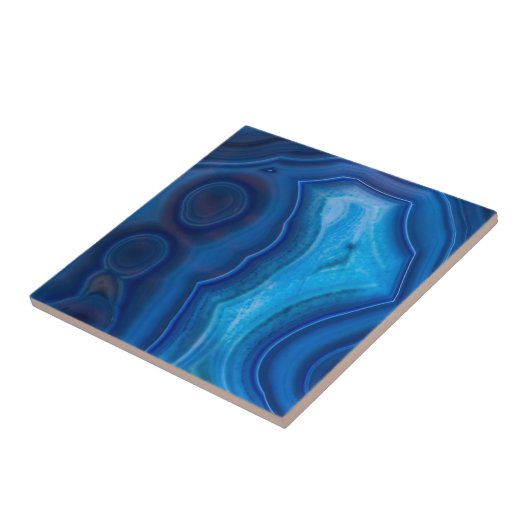 Tiefer blauer Lagune-Achat Fliese (Seite)