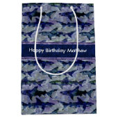 Tiefer blauer mittlere geschenktüte (Vorderseite)