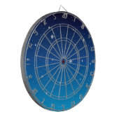 Tiefer blauer sternenklarer nächtlicher Himmel Dartscheibe (Vorderseite Links)