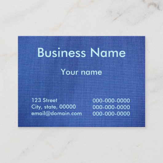 Tiefer blauer Stoff Visitenkarte (Vorderseite)