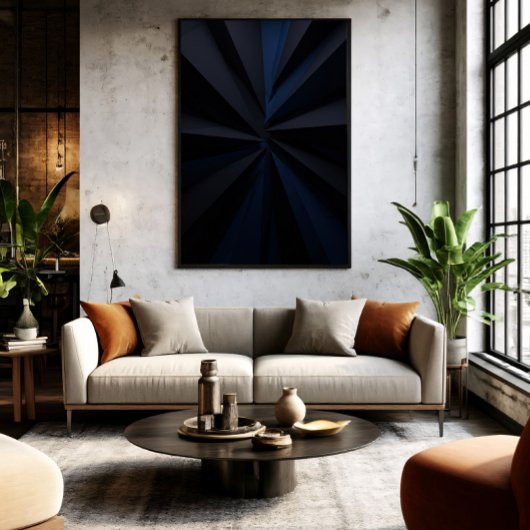 Tiefer blauer Strudel Poster