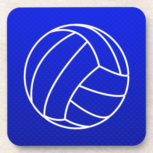 Tiefer blauer Volleyball Getränkeuntersetzer (Vorderseite)
