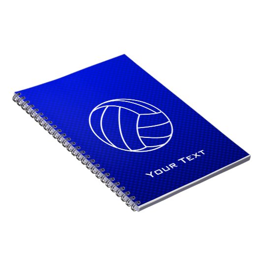 Tiefer blauer Volleyball Notizblock (Rechte Seite)
