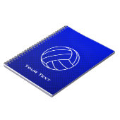 Tiefer blauer Volleyball Notizblock (Linke Seite)